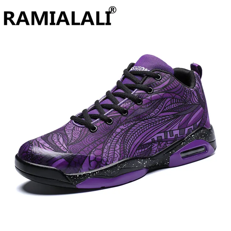 Los hombres zapatos de Baloncesto deporte de alta zapatillas transpirable al aire libre atléticos hombres botas de tobillo Lace-up cesta Baloncesto tamaño grande