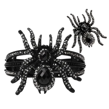 

Spider Bracelet Ring Sets Halloween Party Jewelry Gifts for Women Girls Dropshipping A04