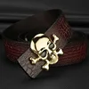 Luxury Genuine Leather Skull Belts for Men Alloy Skull Smooth Buckle Brand Designer Personality Print  Cintos Fashion ► Photo 2/6