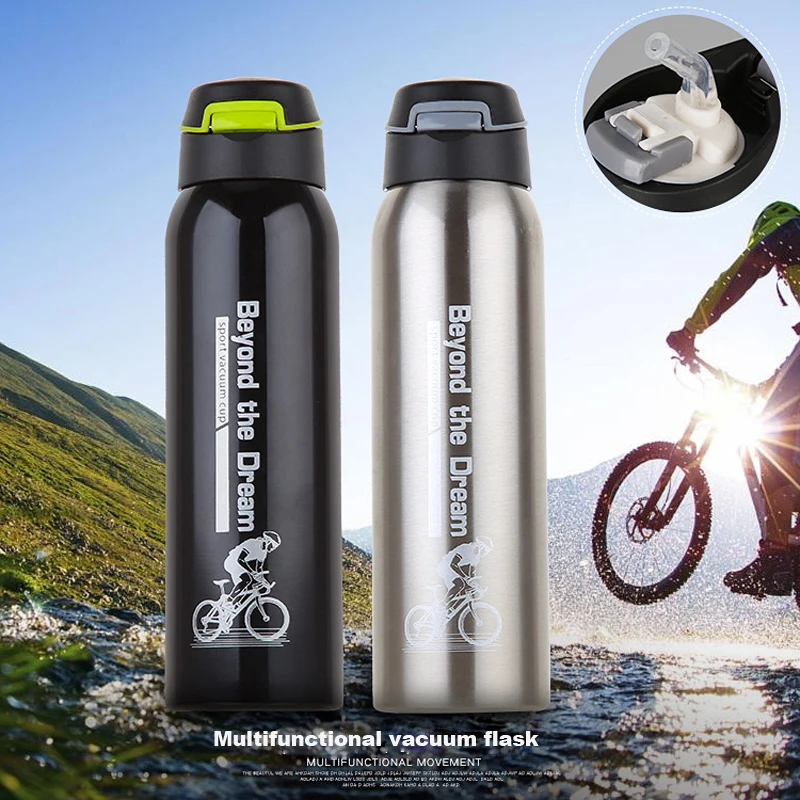 

500 Ml Riding Bike Water Bottle Outdoor Sport Portable Bicycle Kettle Water Bottle Stainless Steel Mountain Cycling Bottle
