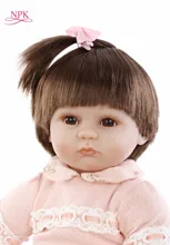 NPK Novo 43 cm Silicone Renascer Super Realistas Do Bebê Da Criança Do Bebê Bonecas Do Miúdo Boneca Bebe Reborn Brinquedos Renascer Brinquedos Para As Crianças presentes