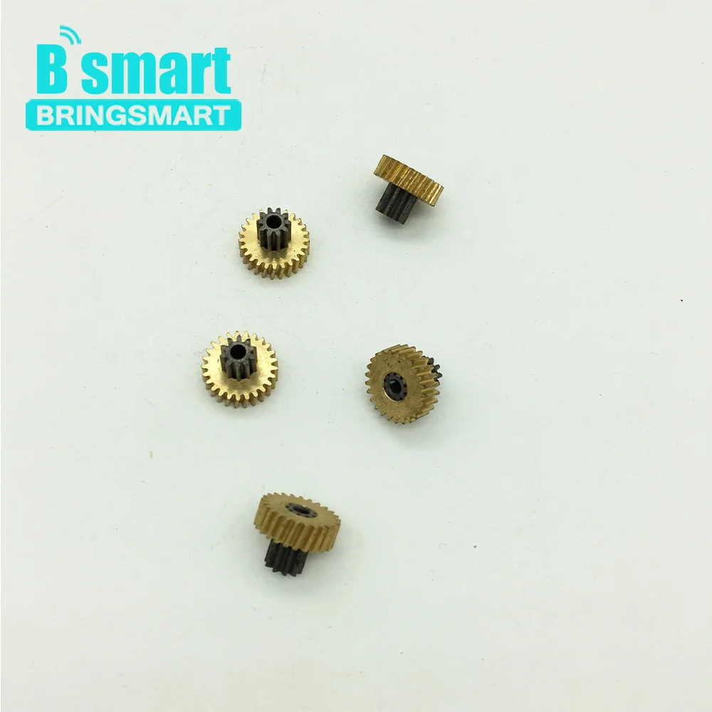 

Bringsmart 5pcs M0.5*10T+25T Height 9.8mm Mini Duplicate Gears Metal Motor Helical Cylindrical Double-Gear Motor Accessories