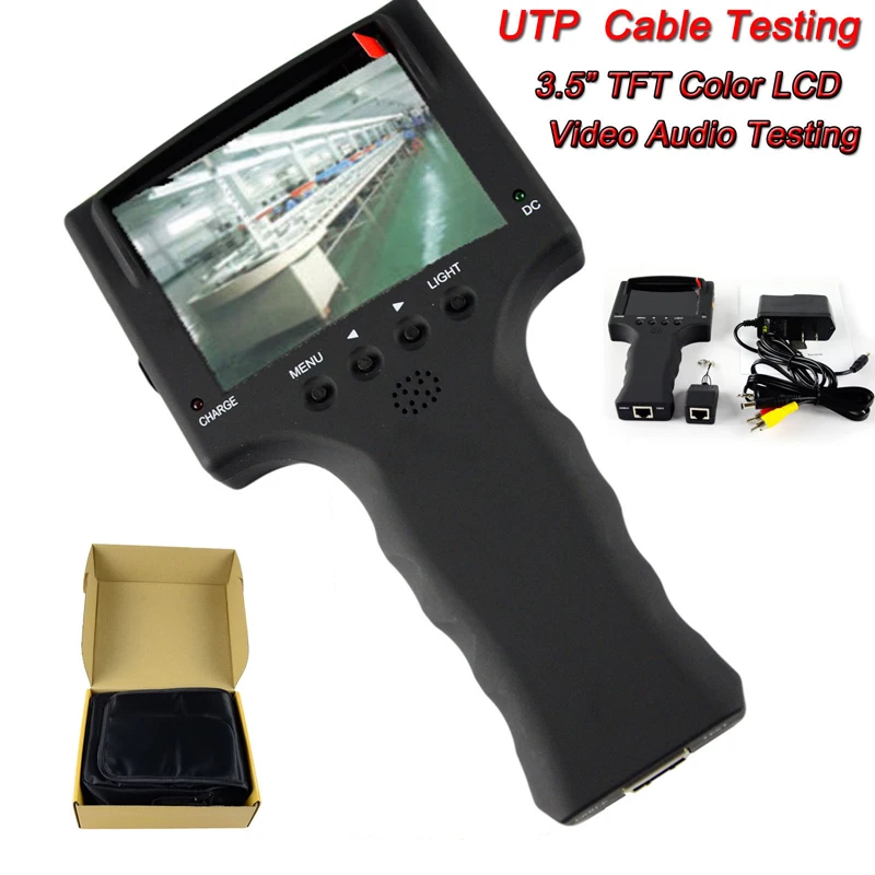Kaycube 3.5" TFT LCD MONITOR CCTV Security Surveillance CAMERA TESTER TEST 12V OUTPUT RJ45