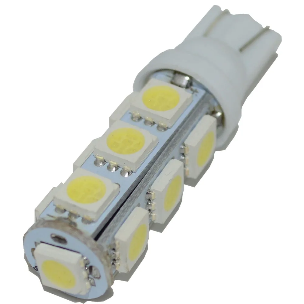 Safego 10 шт. T10 W5W 194 168 2825 светодиодный Клин лампы Замена 5050 13 SMD авто интерьер светильник теплый белый 5000K 6000K