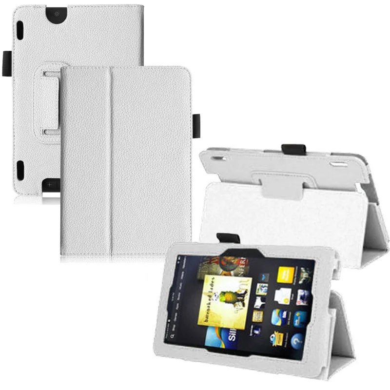 

Leather Folio Stand Cover Case For Amazon Kindle Fire HDX 7 Inch（2012）Tablet Case protective Shell/Skin Shockproof Funda Tablet