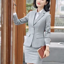 Униформа дизайн блейзеры костюмы с 3 шт. куртки+ юбка+ жилет и жилет для женщин Бизнес Рабочая одежда женская юбка, костюмы