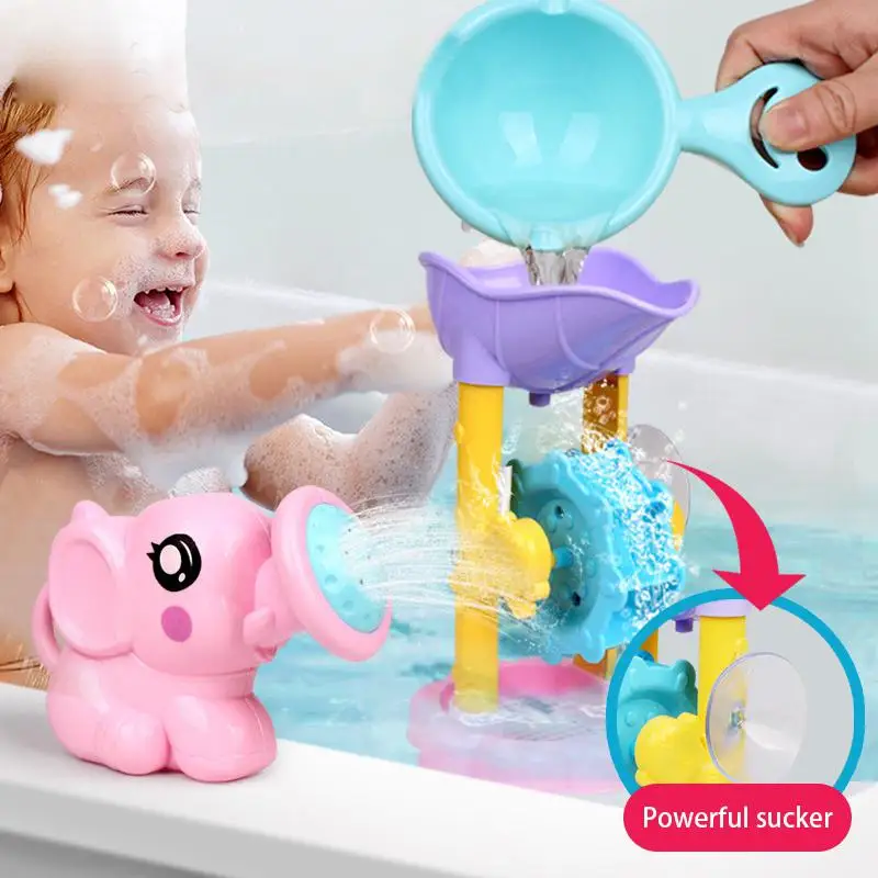 

Elephant Showering Baby Bath Toys Kids Beach Toys Animal Rubber Duck Baby Shower Games Bath Water Toys For Children Playing Sand