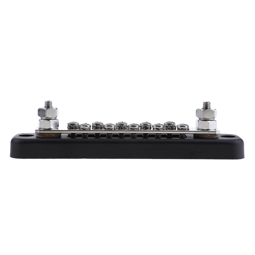 12V/24V 10 Way Power Distribution Bus Bar 10x4mm Screws 100A Rated Marine