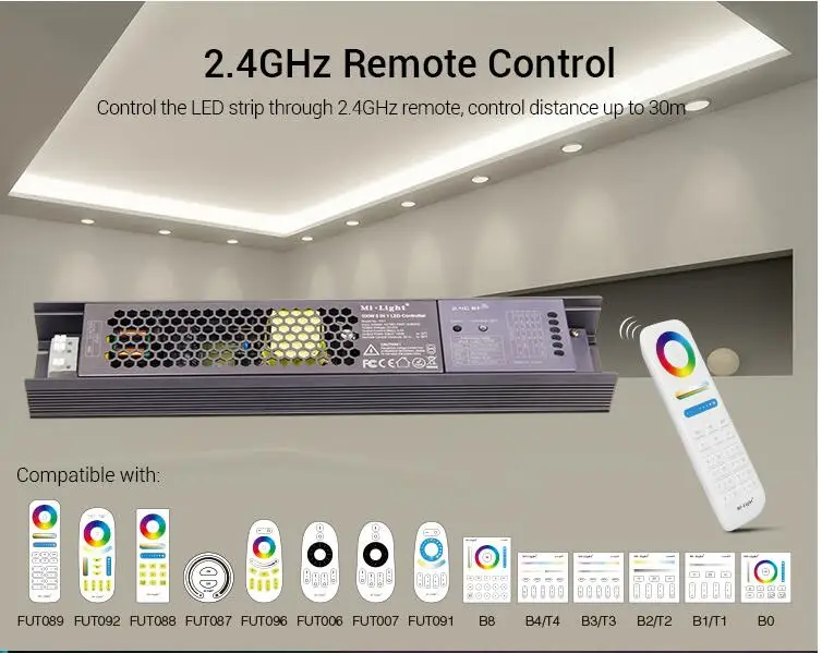 PX1 5 IN 1 LED Controller Milight 2.4G remoteRF/APP/alexa voice control 100W Built-in driver controller for DC24V led lamp light
