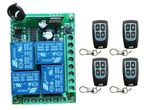 DC 12V 10A 4CH RF Wireless Relay Remote Control Switch 315 MHZ /433 MHZ Transmitter&Receiver for garage door / window /lamp