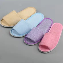 10 pairs Disposable Slippers Hotel Beauty Salon Room open toe Slippers Washable Non-slip Comfortable Couple men Travel Slippers