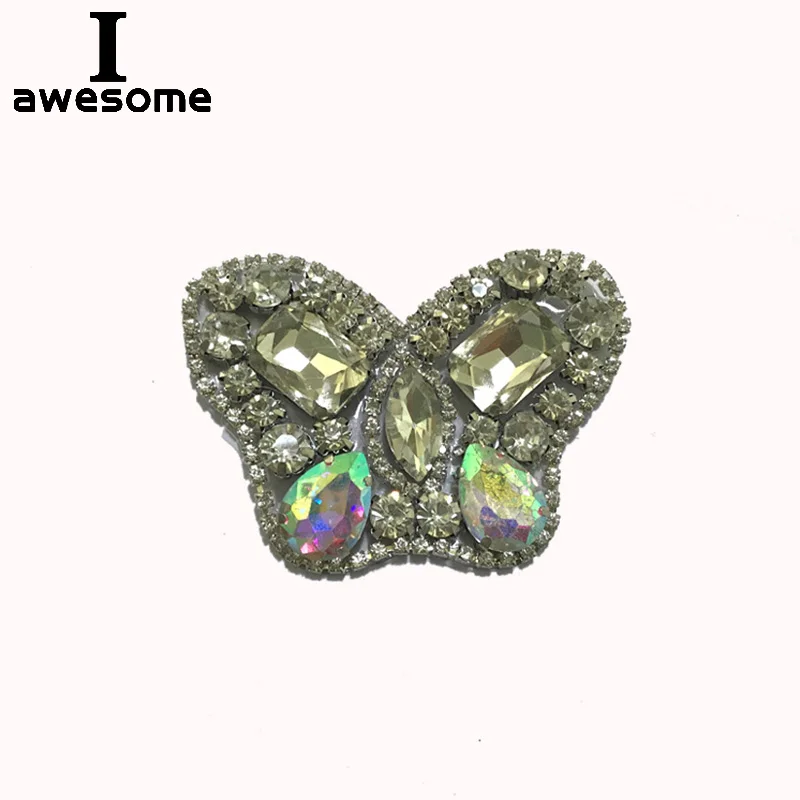 

Rhinestone Shining Butterfly Bow-Knot Bridal Wedding Party Shoes Accessories For high Heels Boots Decorations Shoe's flower