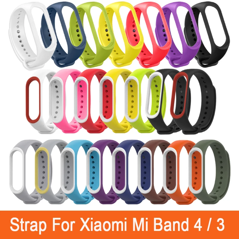 

For Mi Band 4 Strap Colorful Wrist Strap For Xiaomi Mi Band 4 Bracelet Replacement Accessories For Mi band 4 NFC Silicone Strap