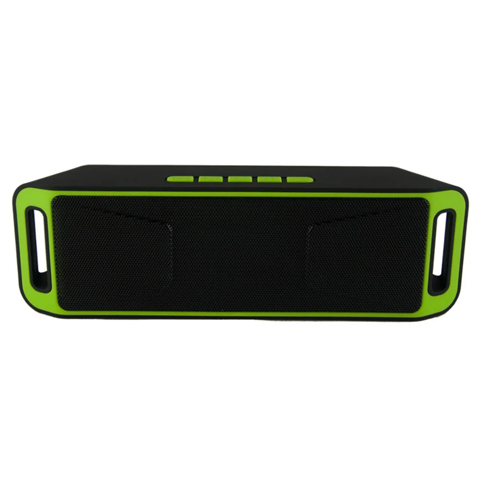Портативный Bluetooth Динамик Беспроводной стерео с Enhanced Bass встроенный двойной драйвер Динамик телефон громкой связи вызова - Цвет: Green