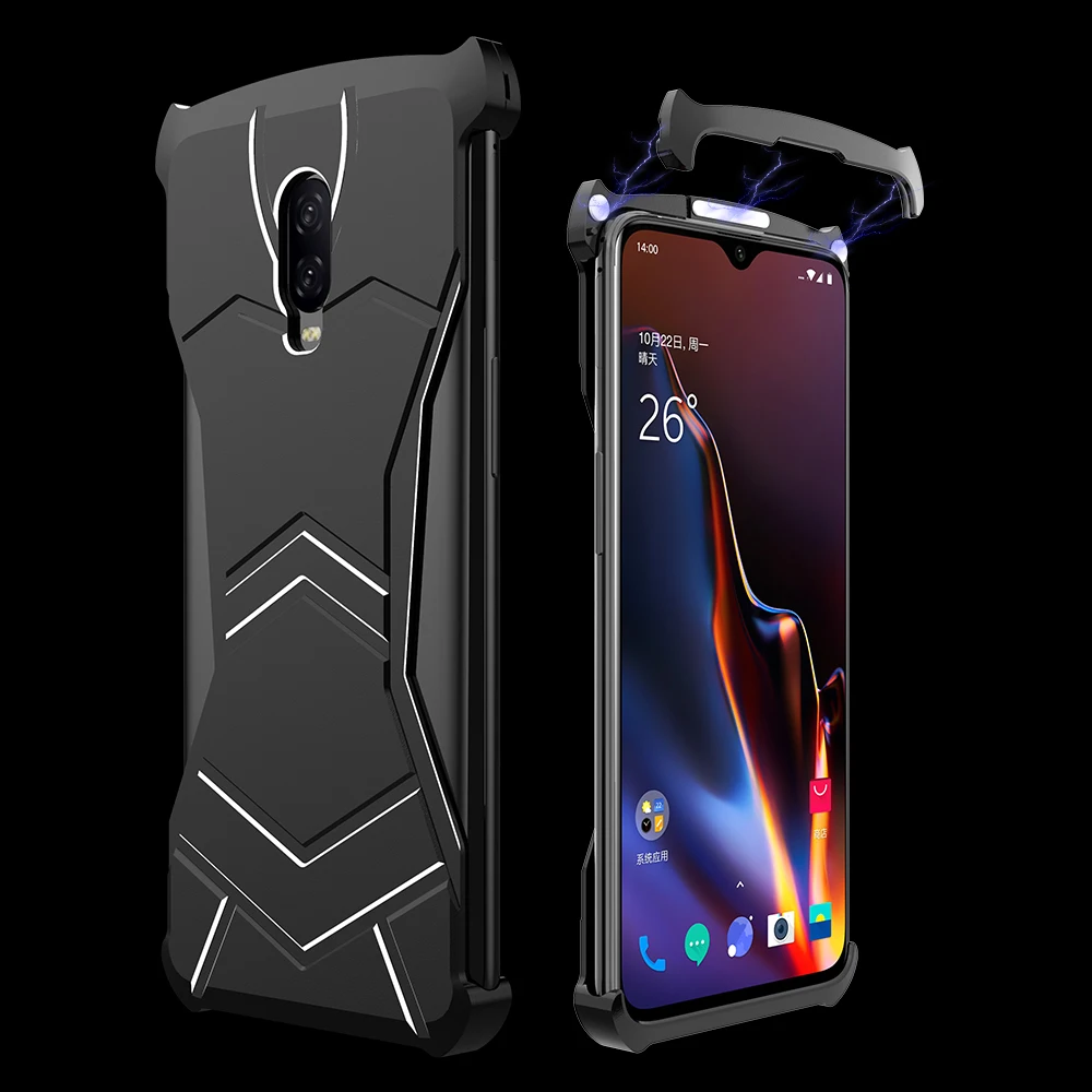 R-JUST, алюминиевый защитный Магнитный чехол с черной пантерой для Oneplus 6 T, чехол, Железный человек, защитный чехол для телефона, кожаная сумка