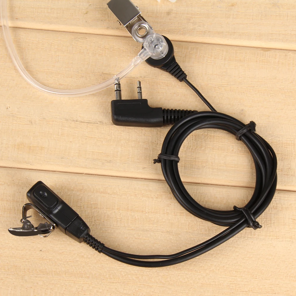 2 Pin Акустическая трубка гарнитура PTT MIC In ear иди и болтай Walkie Talkie Динамик гарнитуры
