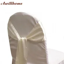 100 шт. свадьба стул створки стул группа атласа стул пояса атласные пояса