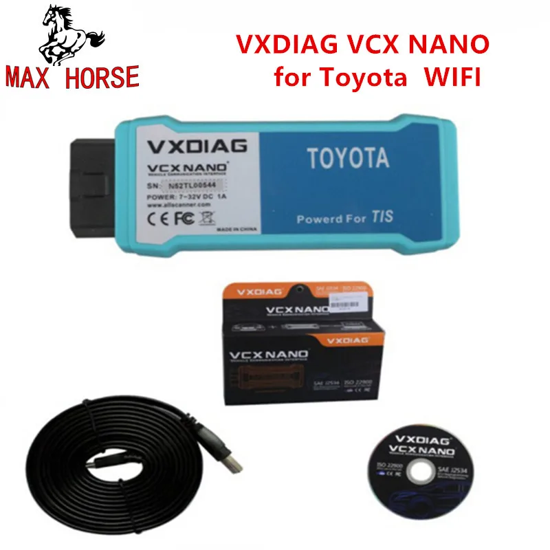 

NEWEST VXDIAG VCX NANO for Toyota GDS2 Diagnostic Tool WIFI version VXDIAG VCX NANO Send Mini Elm327 Bluetooth as Gift