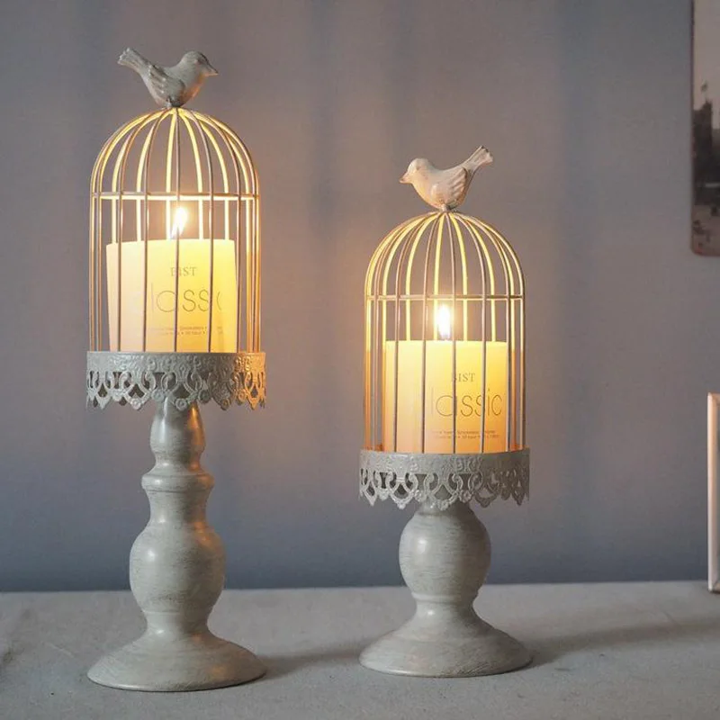Метлаллическая птица клетка, свечи держатели свадебный подсвечник клетки лампа в марокканском стиле подсвечник белый светодиод для дома декоративный подсвечник GZT015