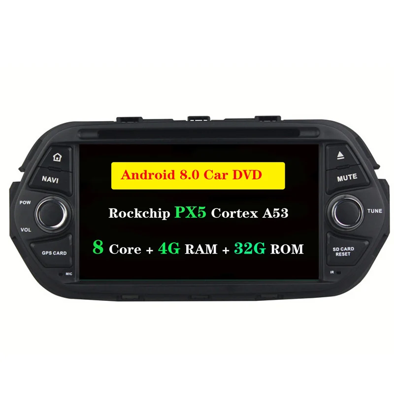 Ectwodvd 4G ram 32G rom Восьмиядерный Android 8 0 автомобильный DVD для Fiat Egea 2016 2017 2018-Радио стерео
