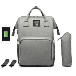LEQUEEN Mom Baby Пеленки мешок зарядки USB плечо рюкзак большой емкости Детские коляски исходящая сумка сумки для мамы в больницу
