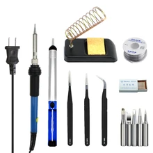 Электрический паяльный комплект для утюгов 60 Вт 110 В Температурный Регулируемый паяльный инструмент сварочная станция оборудование вилка США с насосом для распайки