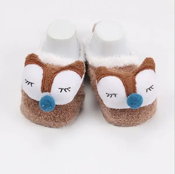 Зимние детские носки для маленьких мальчиков и девочек противоскользящие для новорожденных с животными рисунок обувь тапочки туфли мягкие теплые флисовые носки для дома - Цвет: style 5