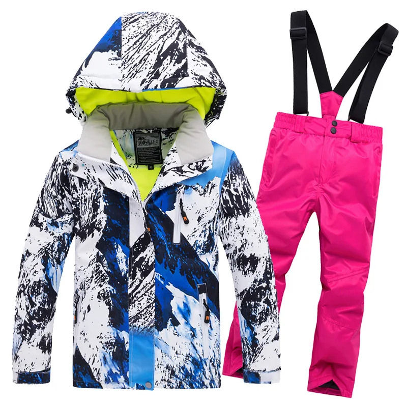 Kids Clothes Boys Winter Sports Suit For Boy Girls Ski Jacket And Pants Children'S Clothing Baby Boys Sports Warm Suit Thicker