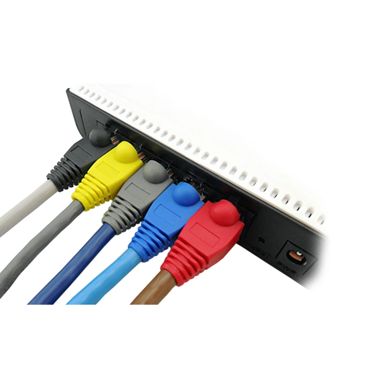 20pcs/lot Network Jack pvc Plug Of RJ45 Connectors rj45 Boots Caps Cat5e Cat6 10colors or each color 20pcs network jack plug