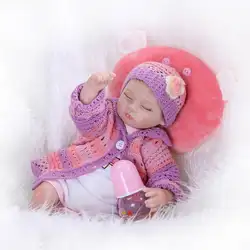 42 см силикона Reborn Baby doll Игрушки для девочки, Lifelike Reborn игровой дом игрушка подарок на день рождения для девочек brinquedods принцесса кукла