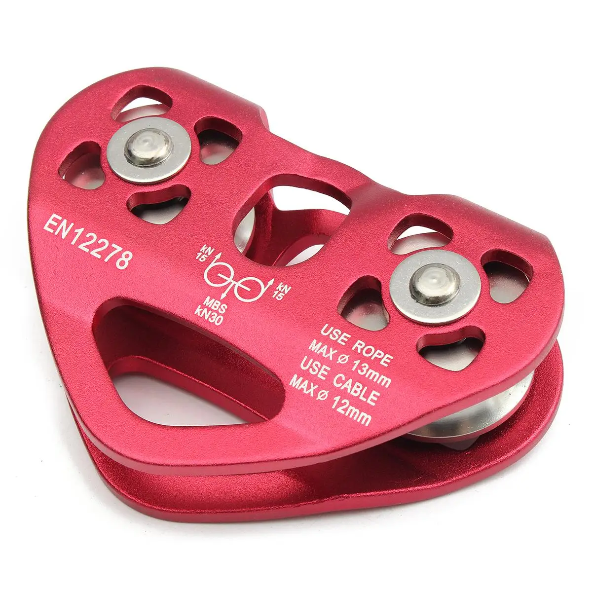

Outdoor Climbing Equipment Oval Screw Locking Carabiner With 30KN Zip Line Cable Trolley Pulley Aluminum Alloy Speed Pulley