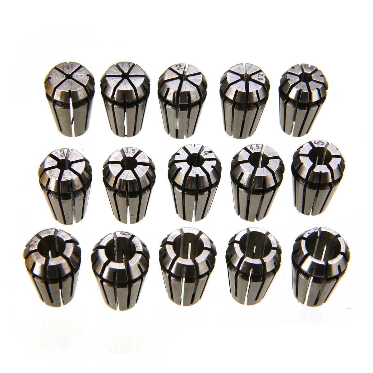 Goede 15 stks set ER11 Spring Collet Hoge Precisie Collet Set Voor CNC Graveermachine Draaibank Mill Tool