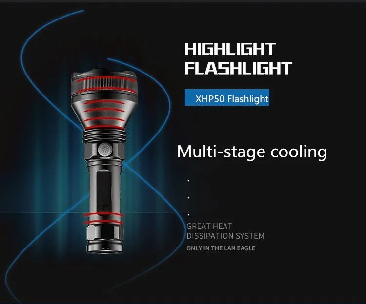 Новый светодиодный фонарик супер яркий XHP50 LED 8000 люменов алюминиевый отражатель