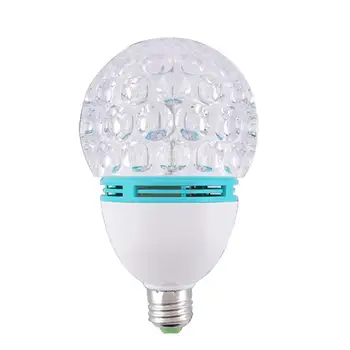 

E27 AC 220V Rotating Colorful LED RGB Lighting LED Crystal Stage Light Auto Rotating Stage Effect DJ Lamp Mini Stage Light Bulb