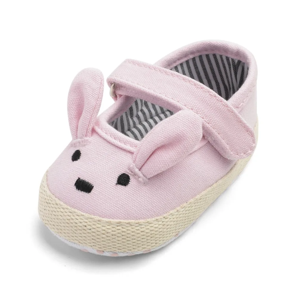 Новая детская обувь для малышей, для новорожденных, для маленьких девочек, с цветочным рисунком, с милым Кроликом, принцесса, противоскользящая обувь, детская обувь для малышей, первые ходунки
