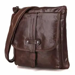 Август Одежда высшего качества Лидер продаж Crossbody сумка шоколад Мода корова кожаный мешок Для мужчин мужская сумка 7045Q