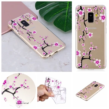 

50pcs/lot Free shipping Highly transparent Light oil embossing TPU phone case cover for Samsung Galaxy A8 A8 plus J2 Pro 2018