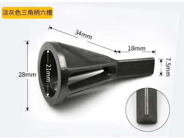 Шестигранный треугольный хвостовик для снятия заусенцев внешняя фаска сверло патрон кромка триммер удаление шип фаски деревообрабатывающий инструмент Аксессуары