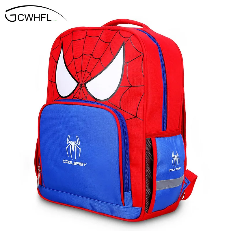 

New Arrivals 2016 Hot Cartoon Spiderman Backpacks For Kids Children School Bags Primary Backpack Boy mochila