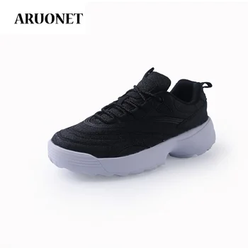 

BVNOBET Casual Chunky Sneakers New Vulcanize Shoes Sneakers Women Gold Flats Shoes Black Platform Ladies Shoes Tenis Femininos