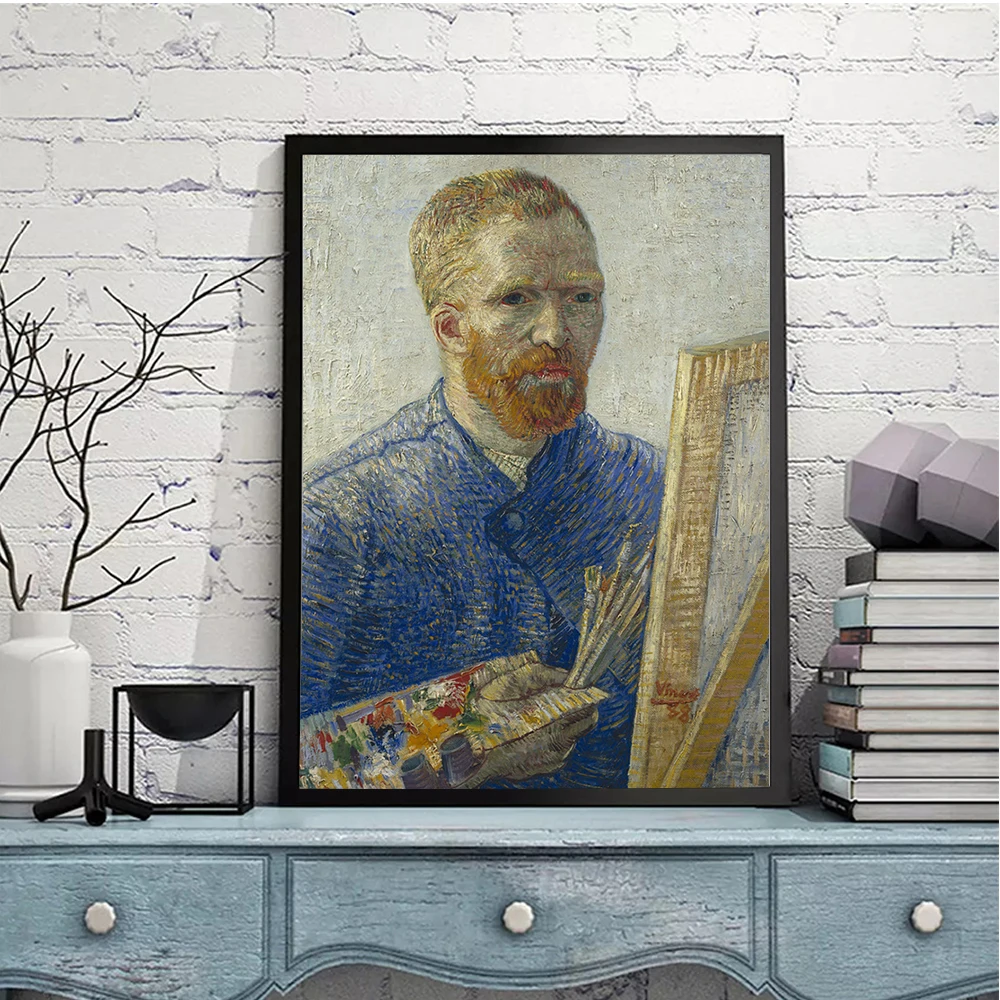 Импрессионист известный художник Ван Гог Автопортрет холст искусство печать плакат настенная живопись холст для гостиной домашний декор