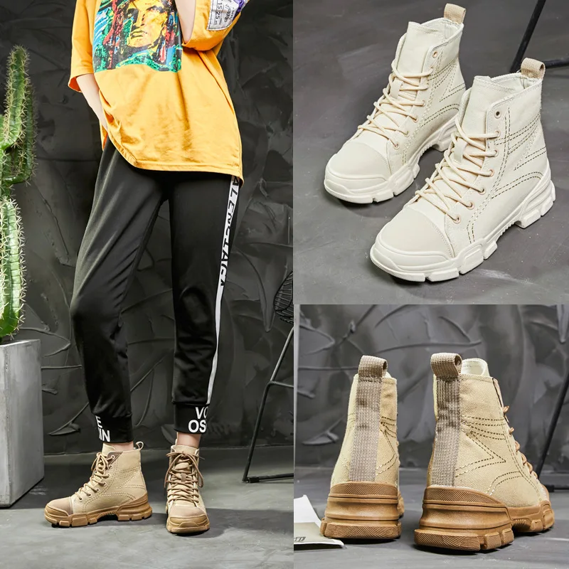 Les Beige khaki Fourrure En Femmes De Semelle Mode Bottes Femelle D'hiver À Peluche Lacets Cheville Neige Pour Chaud Chaussures rxeBodCW