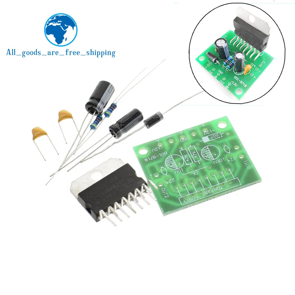 

1set TDA7297 amplifier board spare parts dc 12v grade 2.0 dual audio encoding 15w electronic diy kit Rated 4.9 /5 based on 328