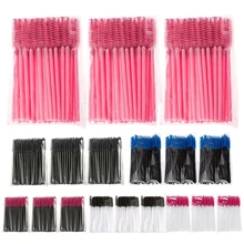 150PCS/Lot One-Off Disposable Eyelash Brush Mascara Wands Brush Applicator Spoolers Makeup Up Brush 6 Color Choose