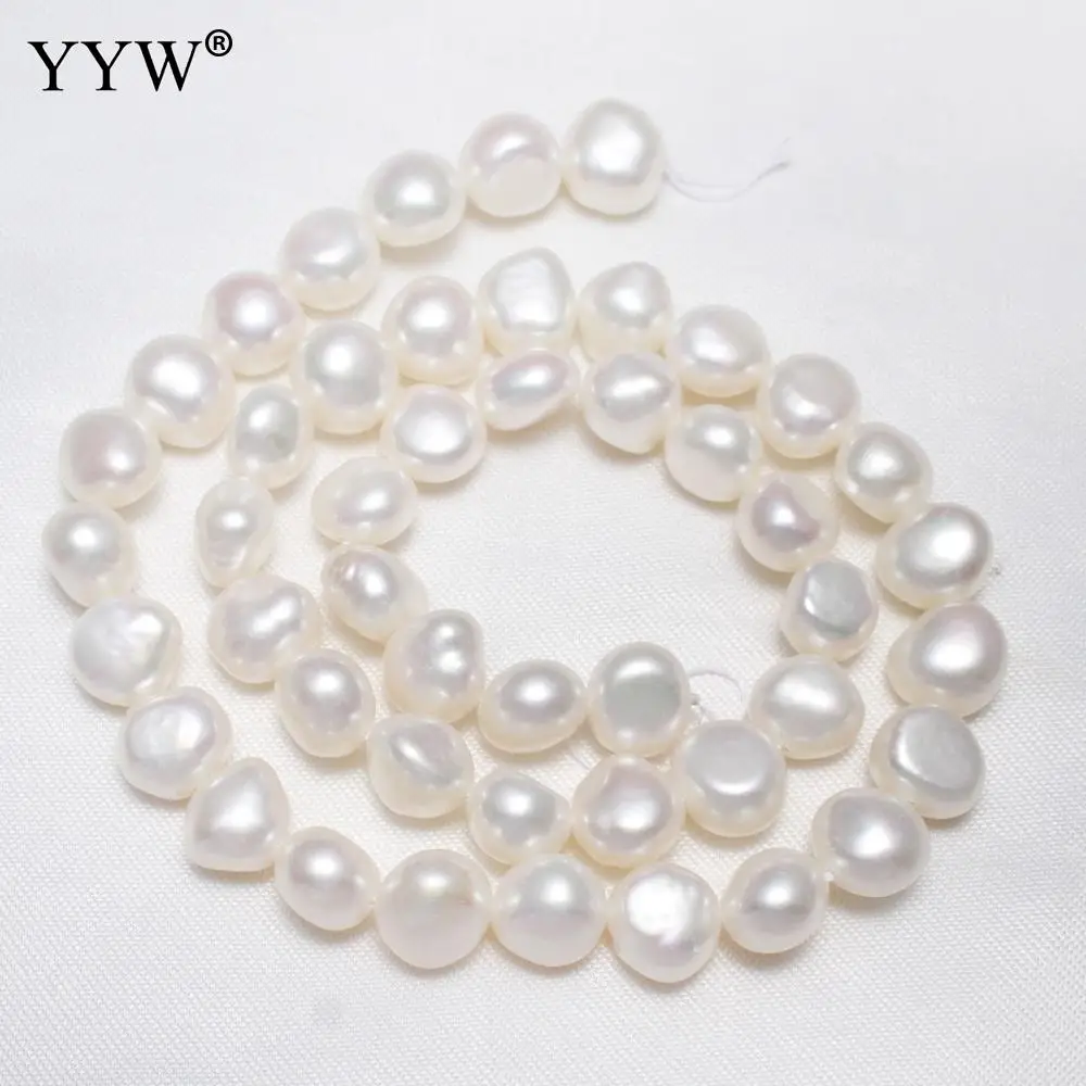 

Cultured Baroque Freshwater Pearl Beads Nuggets natural 9-10mm Approx 0.8mm Sold Per 15.5 Inch Strand