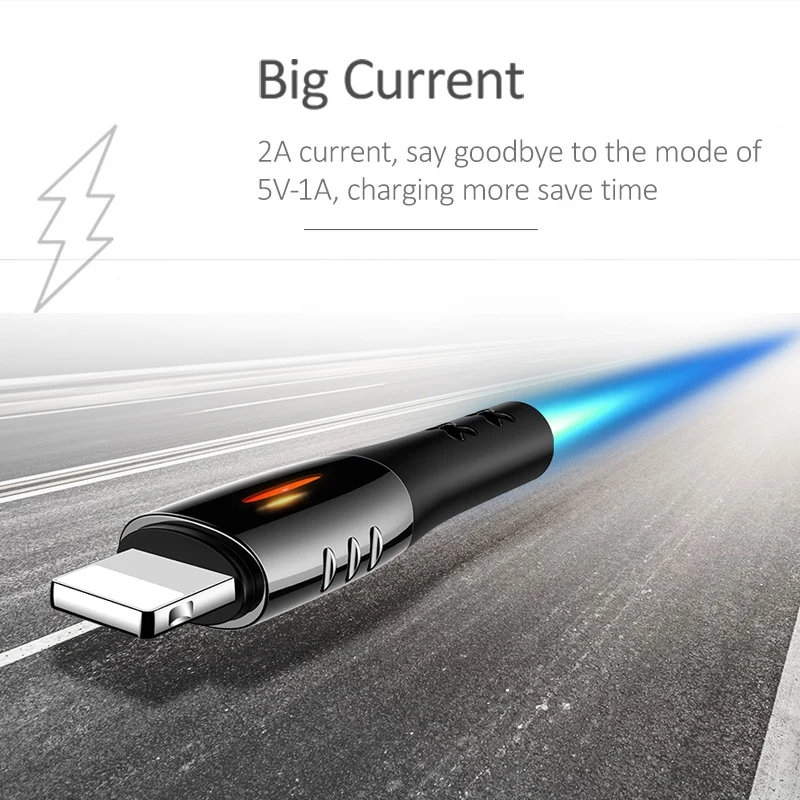 USAMS Smart Auto Disconnect кабель для iPhone Быстрая зарядка отключение питания USB зарядный
