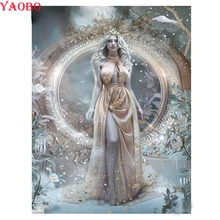 5D DIY алмазная живопись фото на заказ, полный квадратный Набор для вышивки крестом мозаика картина из хрусталя и алмазов вышивка эльф Фея Ангел