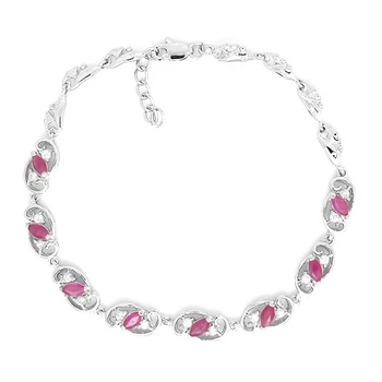 

Hot Sale Qi Xuan_Free Mail Red Stone Luxury Bracelets_S925 Solid Silver Fashion Bracelets_Manufacturer Directly Sales