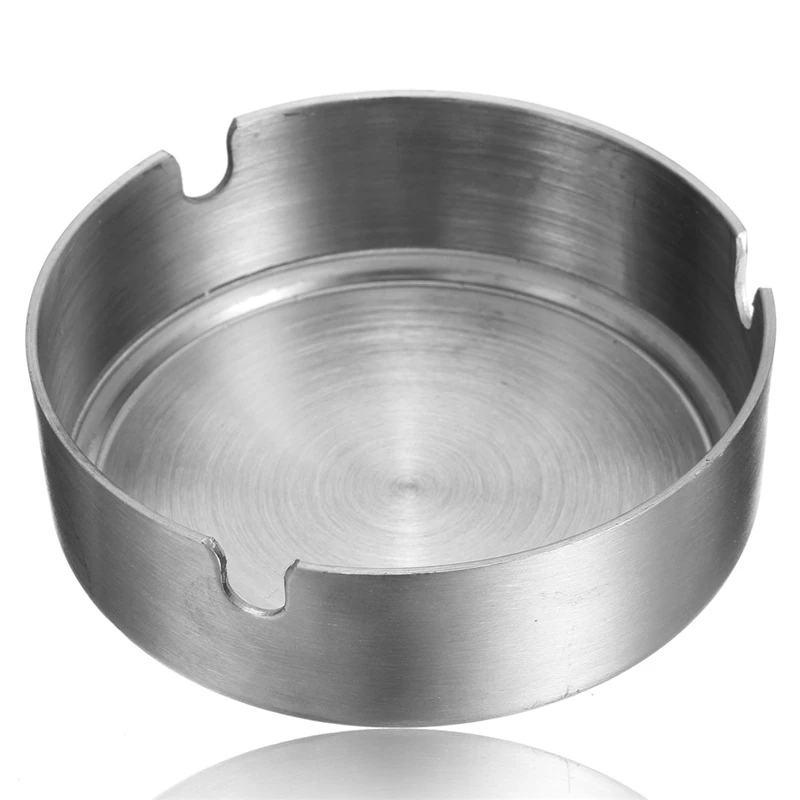 Stainless Steel Ashtray Metal Cigarette Ash Holder Cigar Jar Home Hotel Restaurant Bar Internet Cafe Smoking Accessories stainless steel ashtray,cigarettes ashtray,metal ashtray