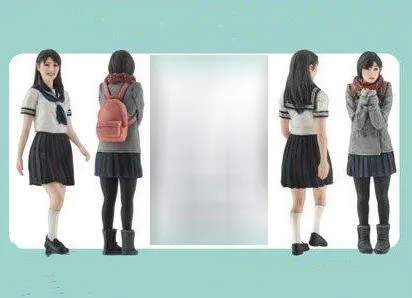 

1/35 Resin Figures Japanese High School Girl Student 2pcs/set Model Kit